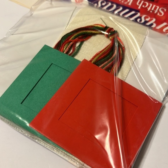 Needlecraft Christmas Cross Stitch Gift Tag Kits Lot of 9 Tree Cards Instruction - Picture 5 of 12